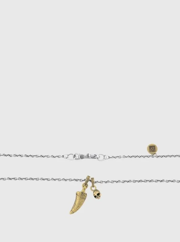 John Varvatos Jewelry Men TRex Tooth And Skull Pendant Necklace No Color John Varvatos Jewelry Men TRex Tooth And Skull Pendant Necklace No Color