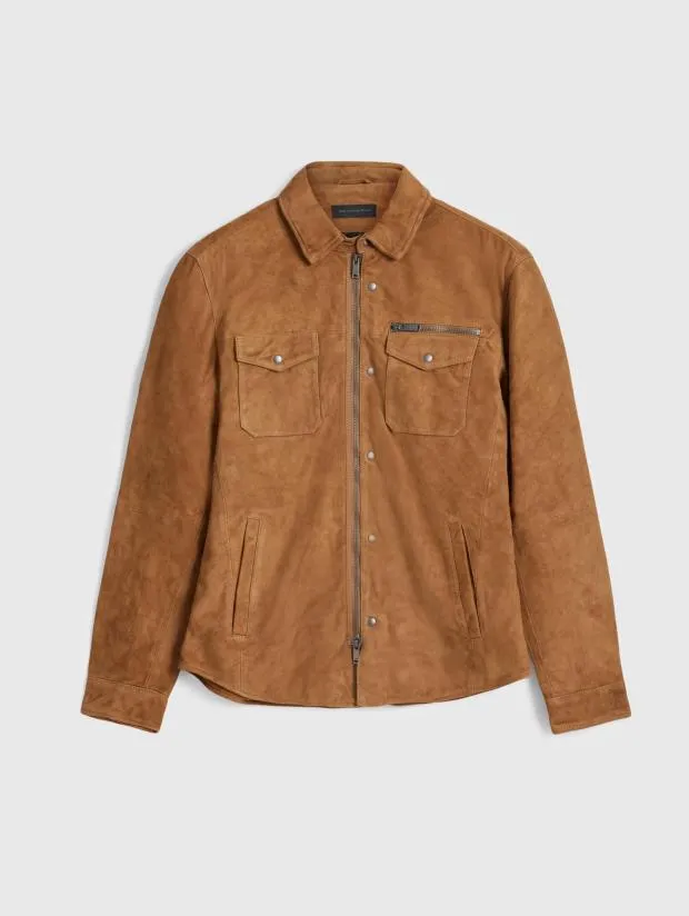 John Varvatos Leather Jackets Men Shilo Shirt Jacket Antique