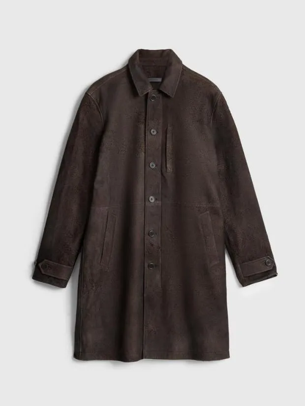 John Varvatos Leather Jackets Men Vincent Coat Chocolate