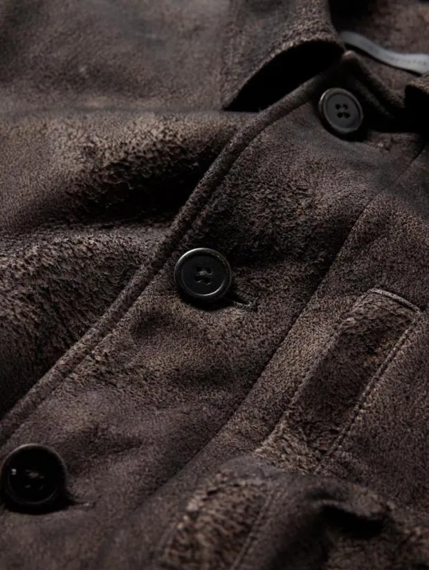 John Varvatos Leather Jackets Men Vincent Coat Chocolate
