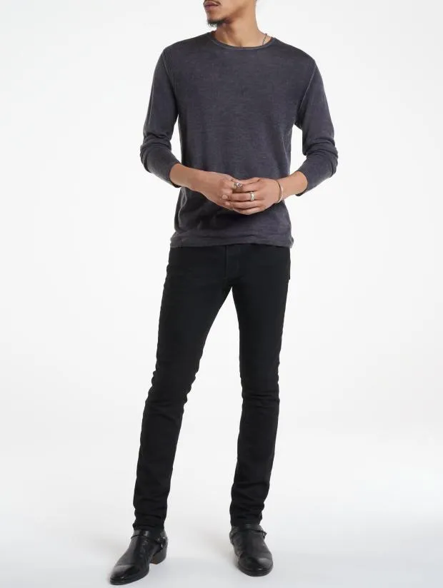 John Varvatos Sweaters Men Pete Crew Neck Sweater Med Grey