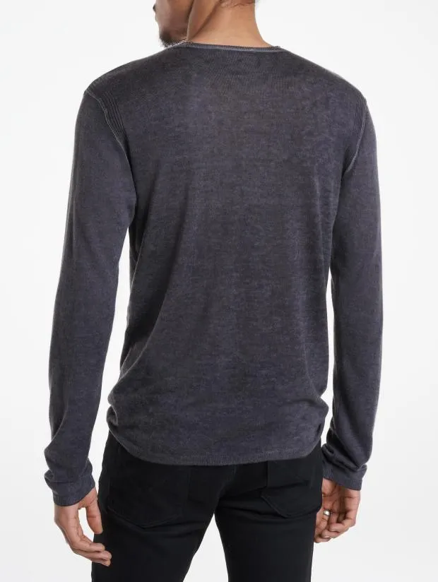 John Varvatos Sweaters Men Pete Crew Neck Sweater Med Grey