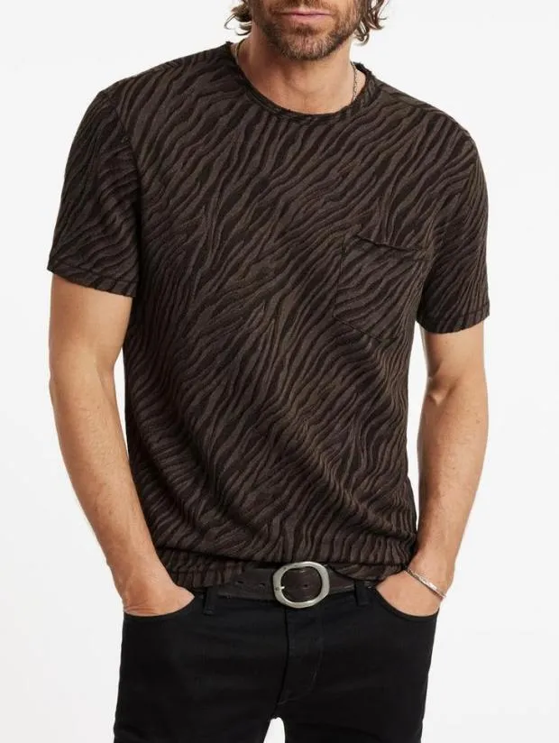 John Varvatos TShirts Men Kuhl Crewneck Black