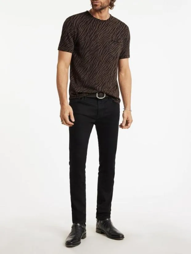 John Varvatos TShirts Men Kuhl Crewneck Black