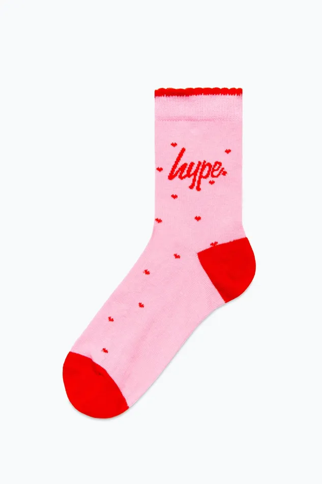Just Hype Sets Hype 3 Pack Socks Red Spot Stripe Pink Spot