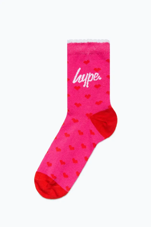 Just Hype Sets Hype 3 Pack Socks Red Spot Stripe Pink Spot