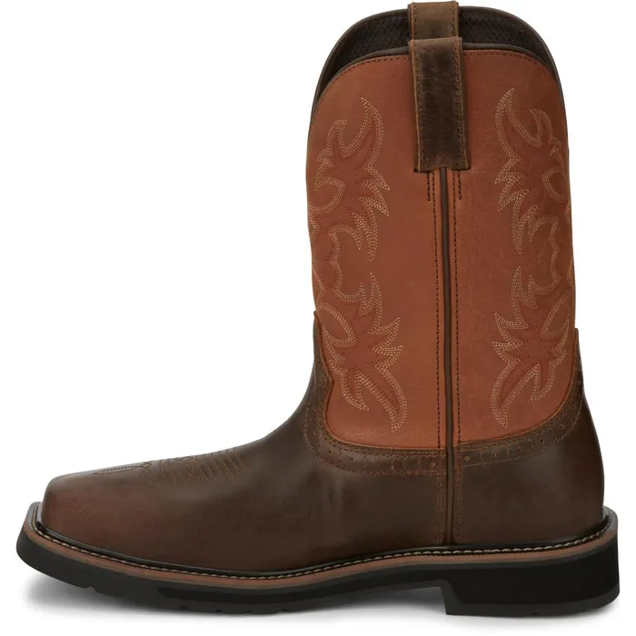 Justin Boots Actuator 11034 Composite Toe Static Dissipative Work Boot Brown Men Work