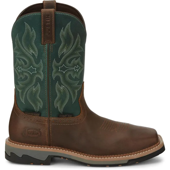 Justin Boots Bolt 11034 Composite Toe Waterproof Work Boot Tan Men Work