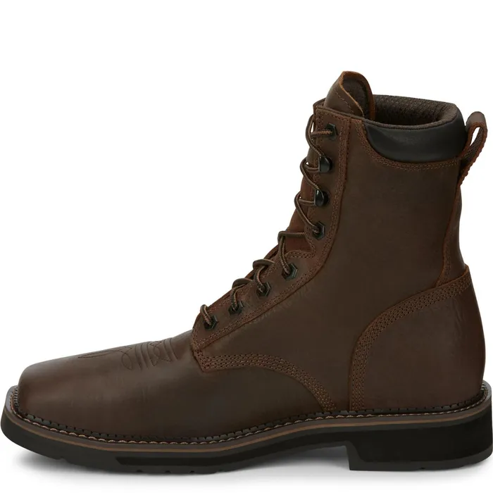 Justin Boots Driller 8034 Composite Toe Waterproof LaceUp Work Boot Aged Brown brown Men Work