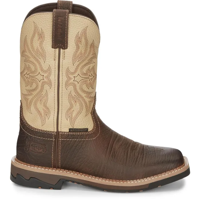 Justin Boots Flash 11034 Waterproof Work Boot Pecan brown Men Work