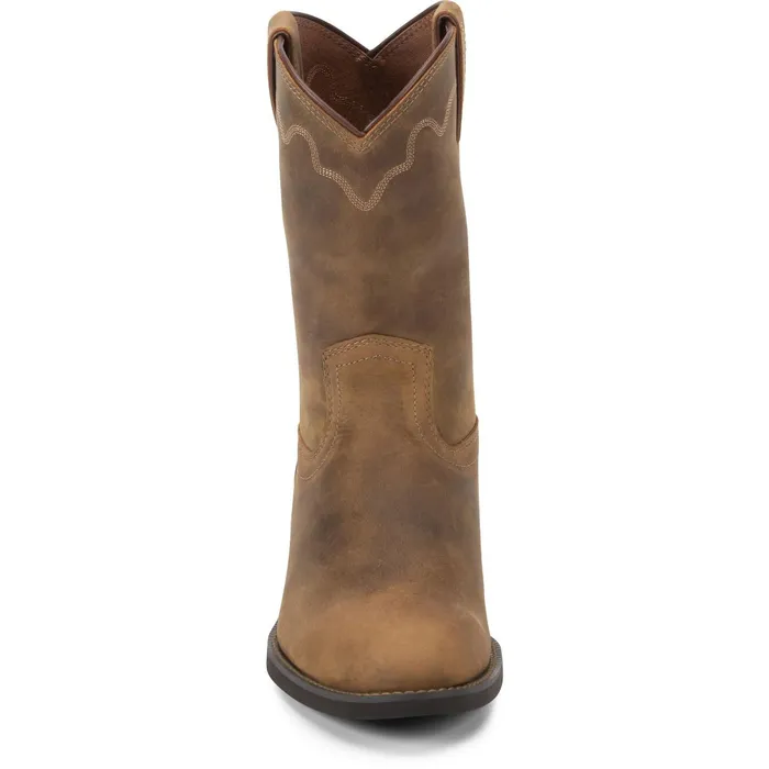 Justin Boots Jeb 10034 Roper Boot Tan Apache brown Men Western
