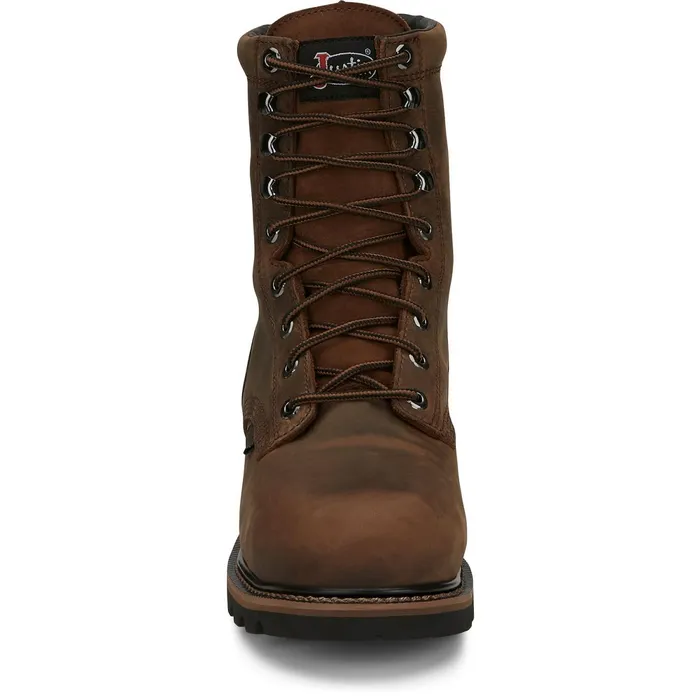 Justin Boots Pulley 8034 Composite Toe Waterproof Work Boot Brown Men Work