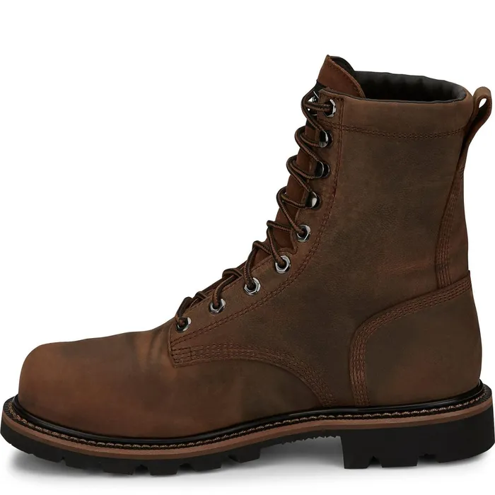 Justin Boots Pulley 8034 Composite Toe Waterproof Work Boot Brown Men Work