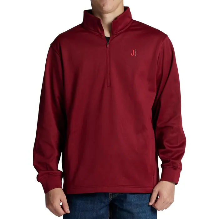 Justin Boots Quarter Zip Fleece Pullover Red Heather red Men Outerwear