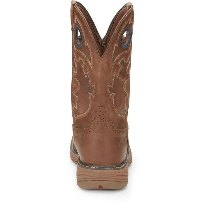 Justin Boots Rush 11034 Nano Composite Toe Waterproof Work Boot Barley Brown brown Men Work