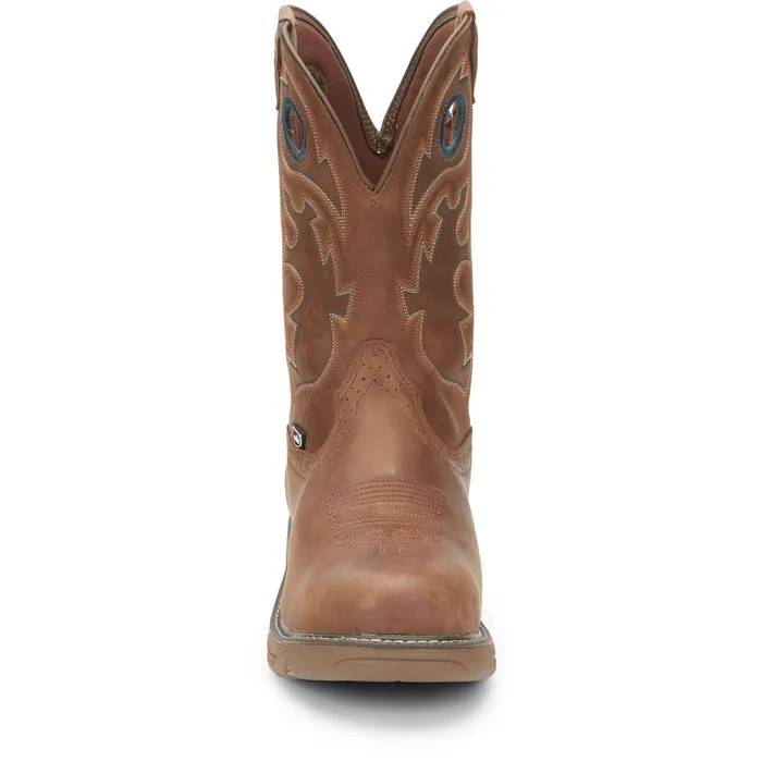 Justin Boots Rush 11034 Nano Composite Toe Waterproof Work Boot Barley Brown brown Men Work