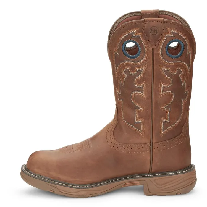 Justin Boots Rush 11034 Nano Composite Toe Waterproof Work Boot Barley Brown brown Men Work
