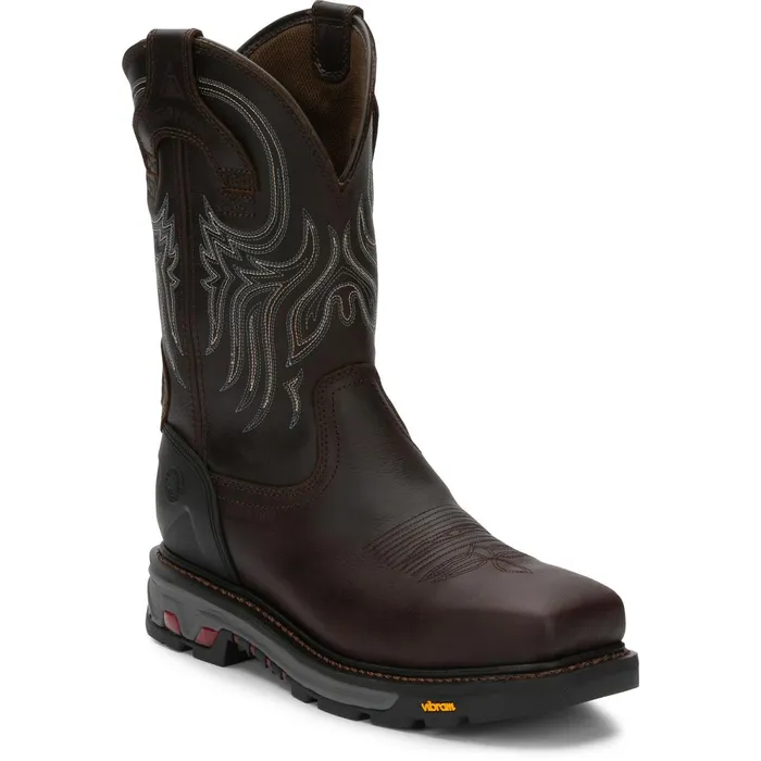 Justin Boots Warhawk 11034 Nano Composite Toe Waterproof Work Boot Briar Brown brown Men Work