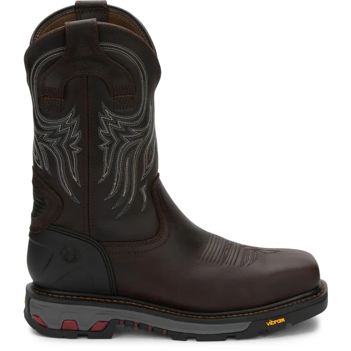 Justin Boots Warhawk 11034 Nano Composite Toe Waterproof Work Boot Briar Brown brown Men Work