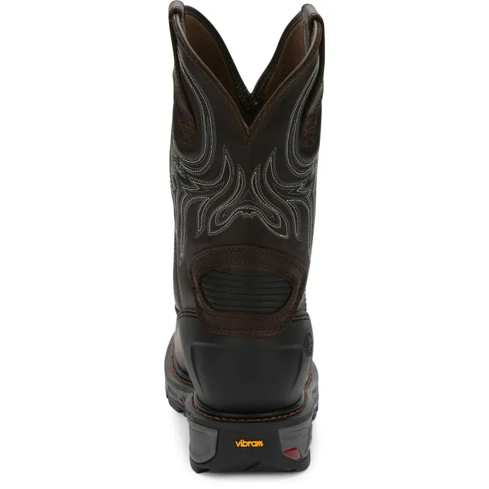 Justin Boots Warhawk 11034 Nano Composite Toe Waterproof Work Boot Briar Brown brown Men Work