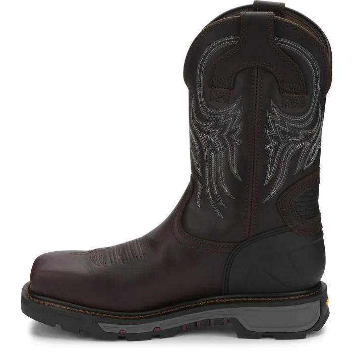 Justin Boots Warhawk 11034 Nano Composite Toe Waterproof Work Boot Briar Brown brown Men Work