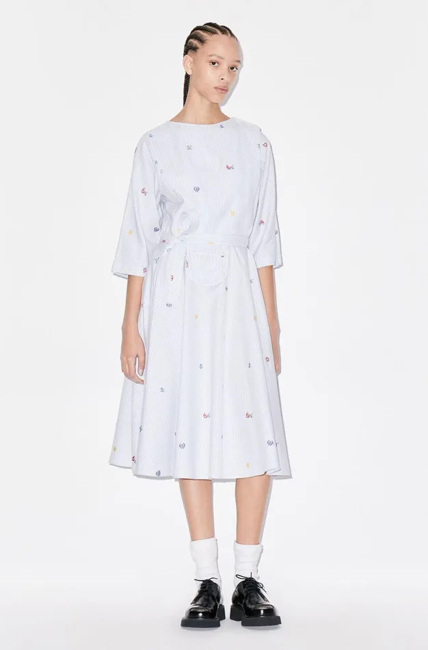 Kenzo Dresses And Skirts Women 039KENZO Pixel039 Midi Skirt Light Blue
