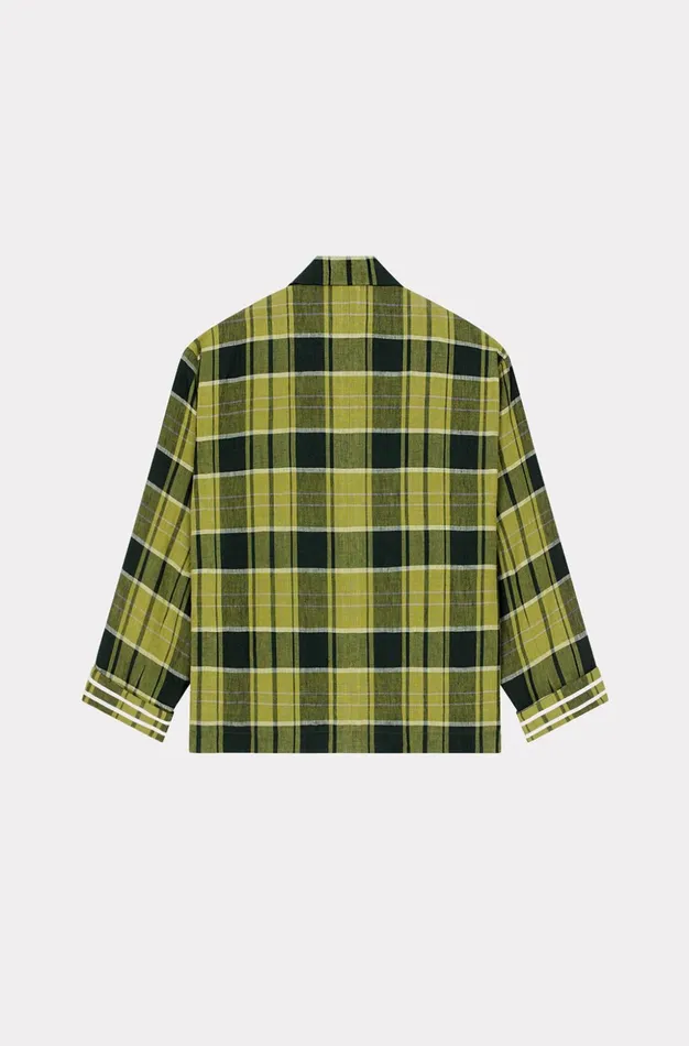 Kenzo Jackets Men 039BOKE Boy039 Check Workwear Jacket Grass Green