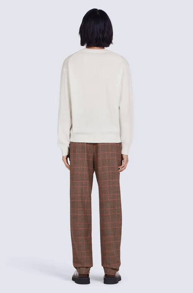 Kenzo Knitwear Men 039BOKE FLOWER039 Merino Wool Jumper Off White
