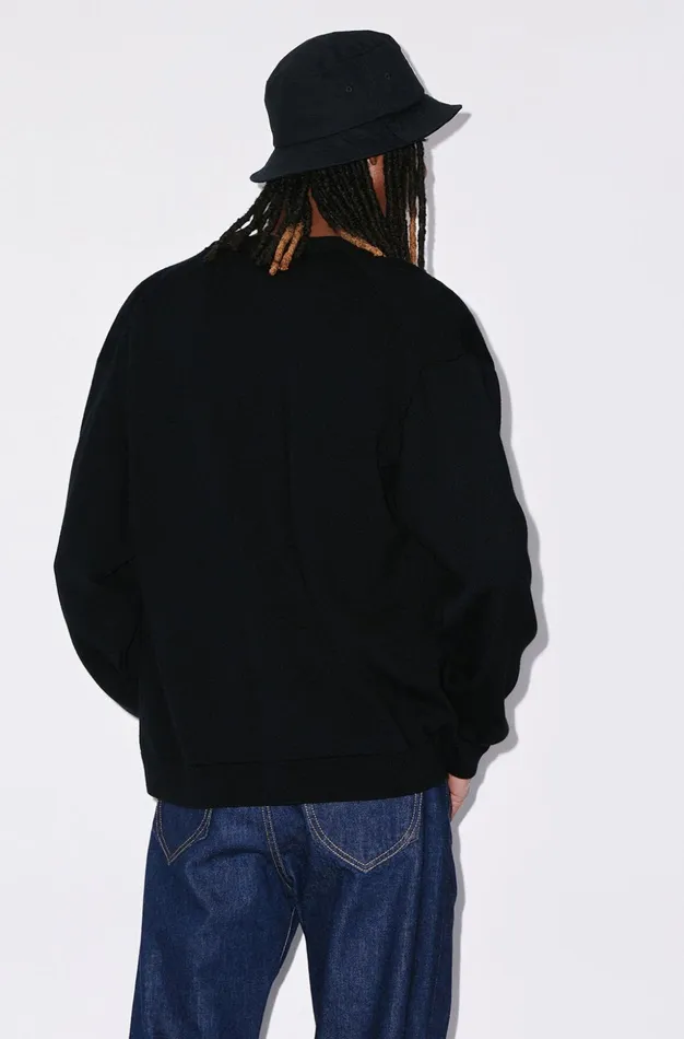 Kenzo Knitwear Men 039BOKE FLOWER039 Wool Cardigan Black
