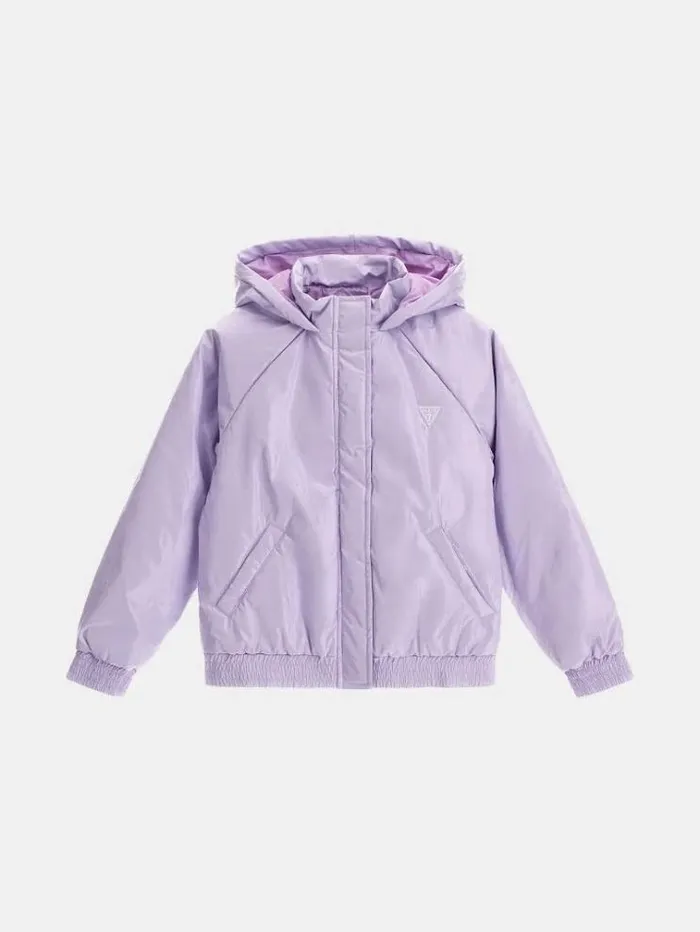 Kids Back Triangle Logo Print Jacket Multi Pink Guess Coats And Jackets