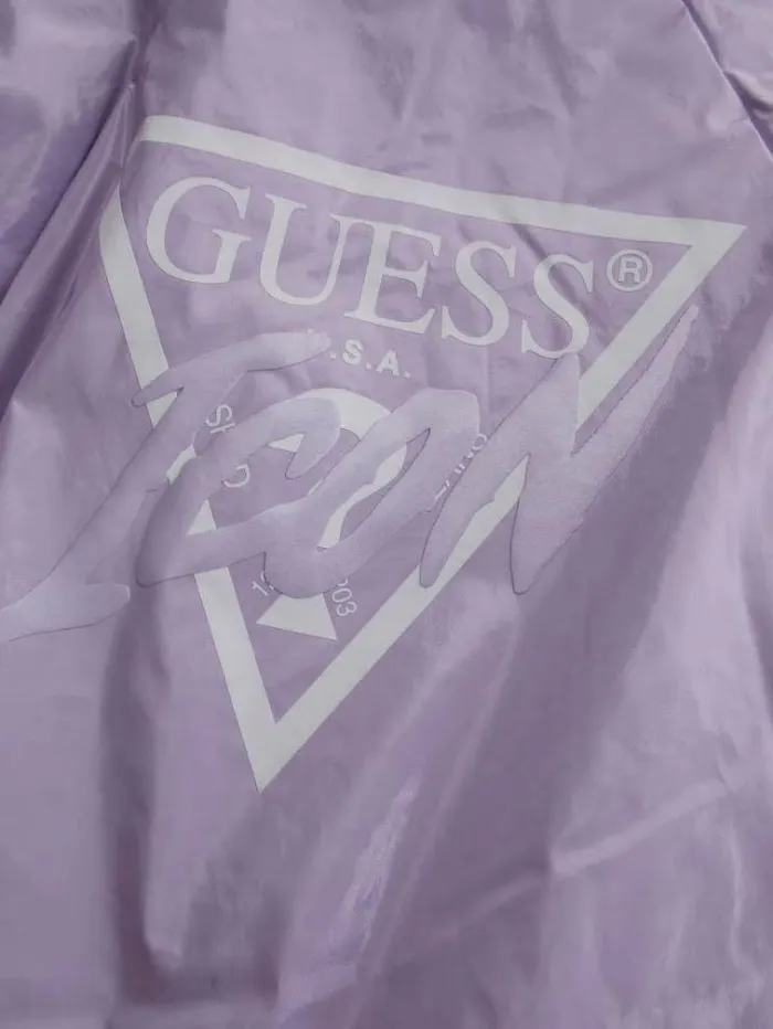 Kids Back Triangle Logo Print Jacket Multi Pink Guess Coats And Jackets