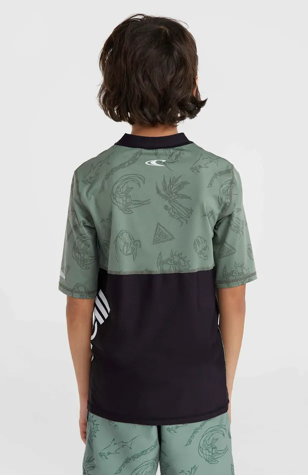 Kids Mix And Match Crazy Short Sleeve Skin Green O039Neill Swimwear Kids Mix And Match Crazy Short Sleeve Skin Green O039Neill Swimwear