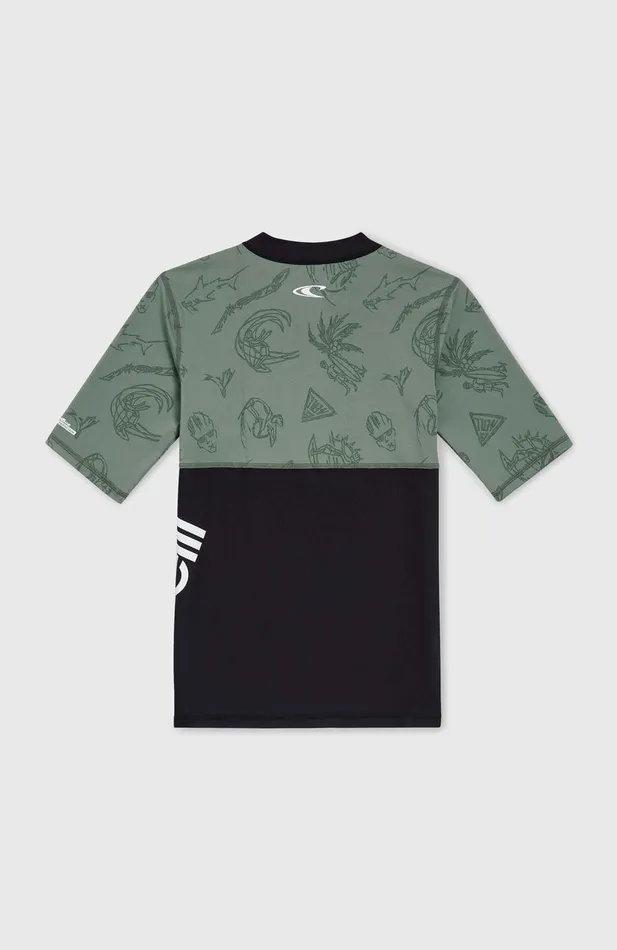 Kids Mix And Match Crazy Short Sleeve Skin Green O039Neill Swimwear Kids Mix And Match Crazy Short Sleeve Skin Green O039Neill Swimwear