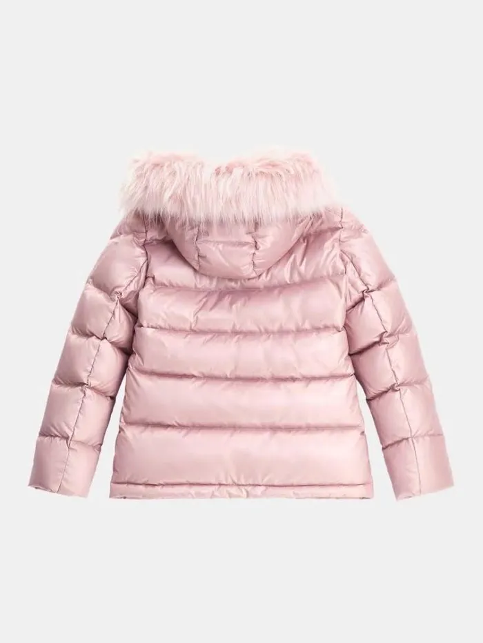 Kids Real Down Puffer Pink Guess Coats And Jackets