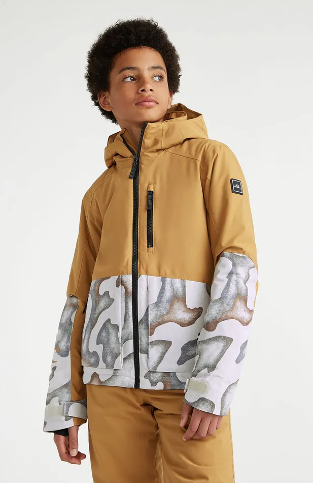 Kids Texture Snow Jacket Beige O039Neill Ski Jackets