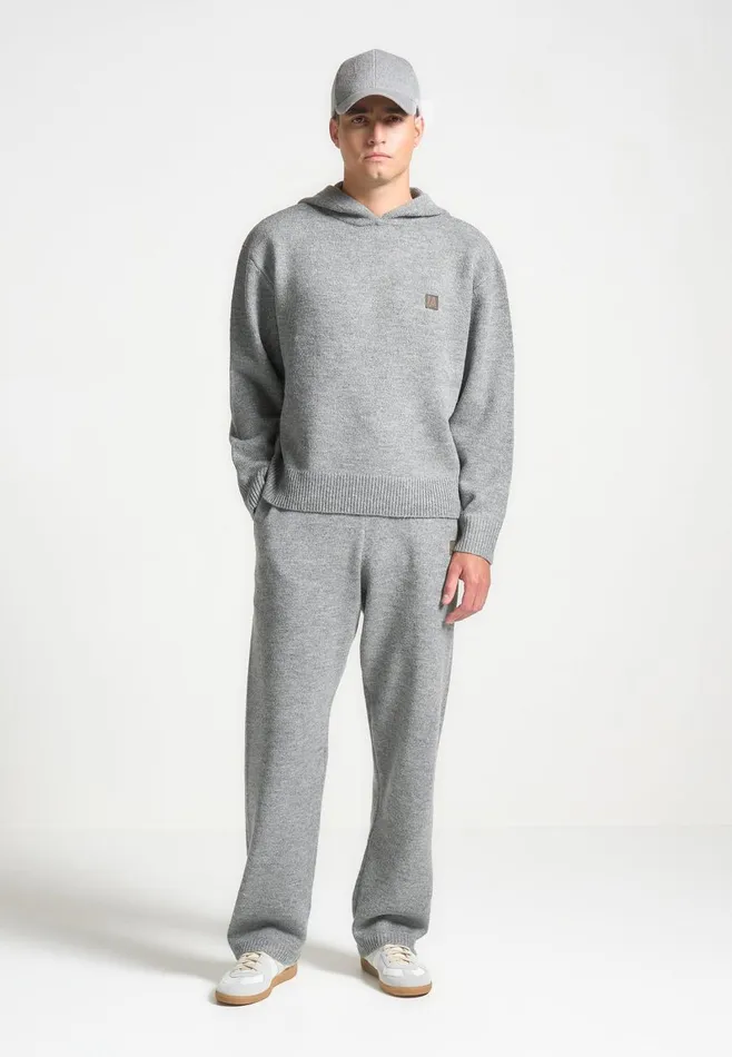 Knitwear Men Manire De Voir Signature MohairBlend Hoodie Grey