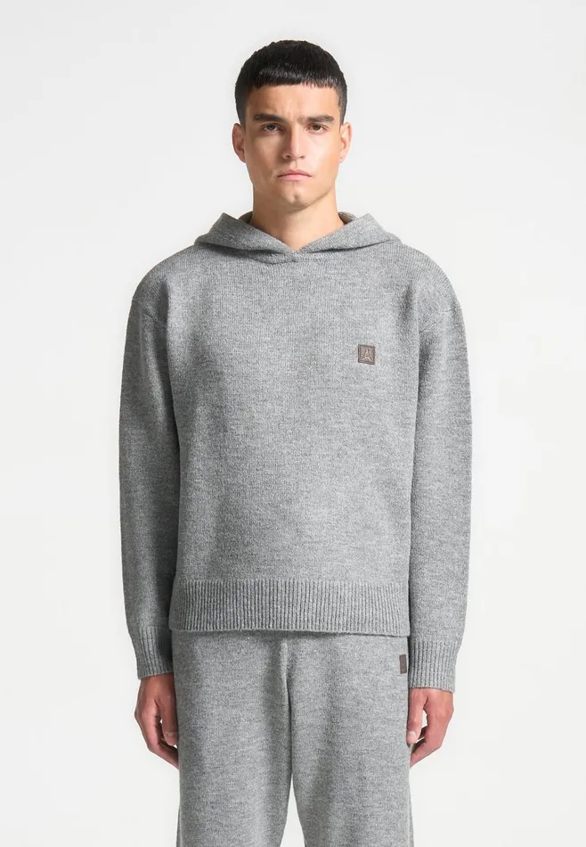 Knitwear Men Manire De Voir Signature MohairBlend Hoodie Grey