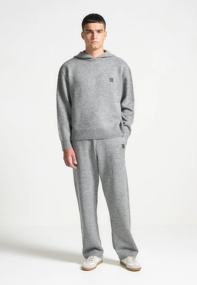 Knitwear Men Manire De Voir Signature MohairBlend Hoodie Grey