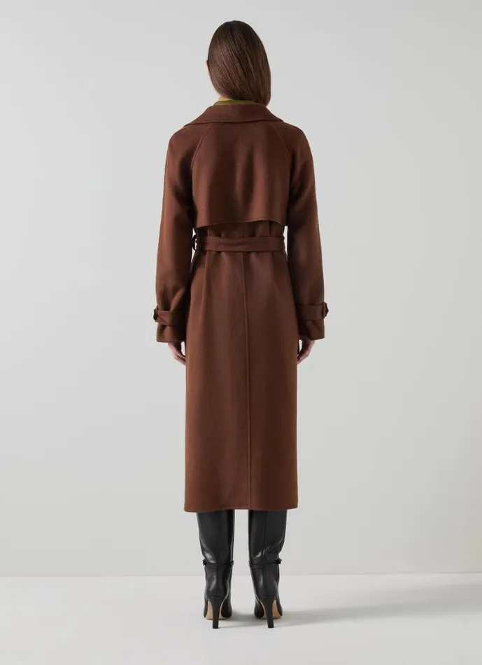 LKBennett Coats and Jackets Lawrence Chocolate Wool Trench 8211 Women LKBennett Coats and Jackets Lawrence Chocolate Wool Trench 8211 Women