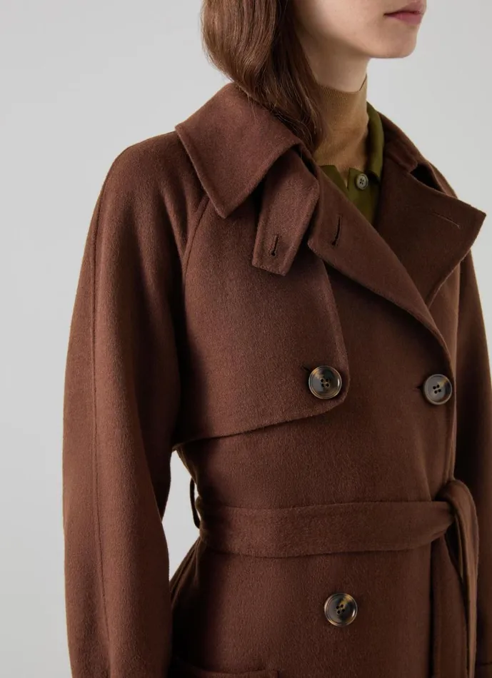 LKBennett Coats and Jackets Lawrence Chocolate Wool Trench 8211 Women LKBennett Coats and Jackets Lawrence Chocolate Wool Trench 8211 Women