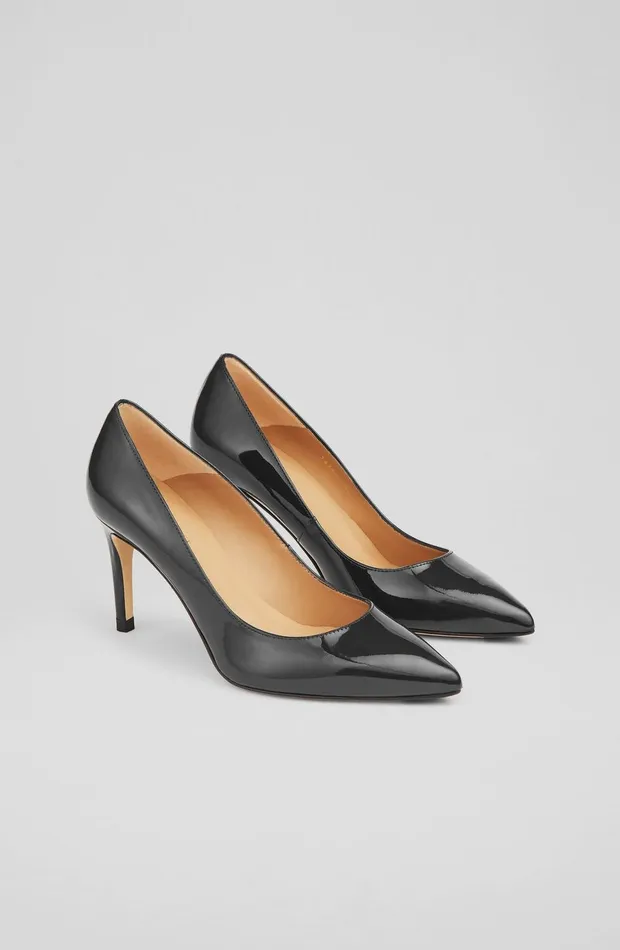 LKBennett Court Shoes Floret Black Patent Pointed Toe Courts 8211 Women LKBennett Court Shoes Floret Black Patent Pointed Toe Courts 8211 Women