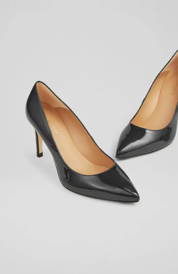 LKBennett Court Shoes Floret Black Patent Pointed Toe Courts 8211 Women LKBennett Court Shoes Floret Black Patent Pointed Toe Courts 8211 Women