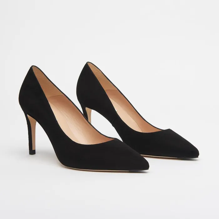 LKBennett Court Shoes Floret Black Suede Pointed Toe Courts 8211 Women LKBennett Court Shoes Floret Black Suede Pointed Toe Courts 8211 Women