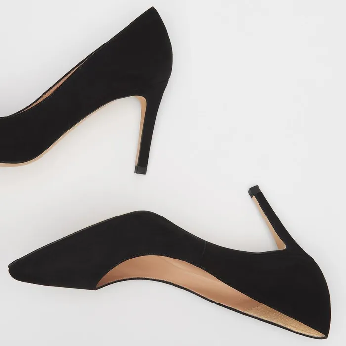 LKBennett Court Shoes Floret Black Suede Pointed Toe Courts 8211 Women LKBennett Court Shoes Floret Black Suede Pointed Toe Courts 8211 Women