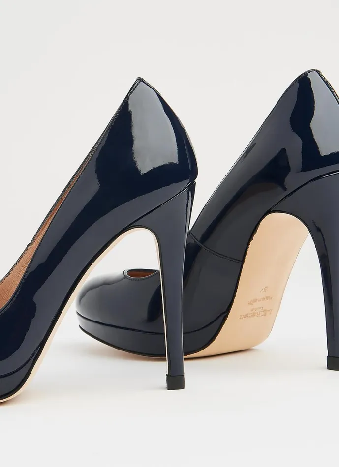 LKBennett Court Shoes Sledge Navy Patent Platform Courts 8211 Women LKBennett Court Shoes Sledge Navy Patent Platform Courts 8211 Women