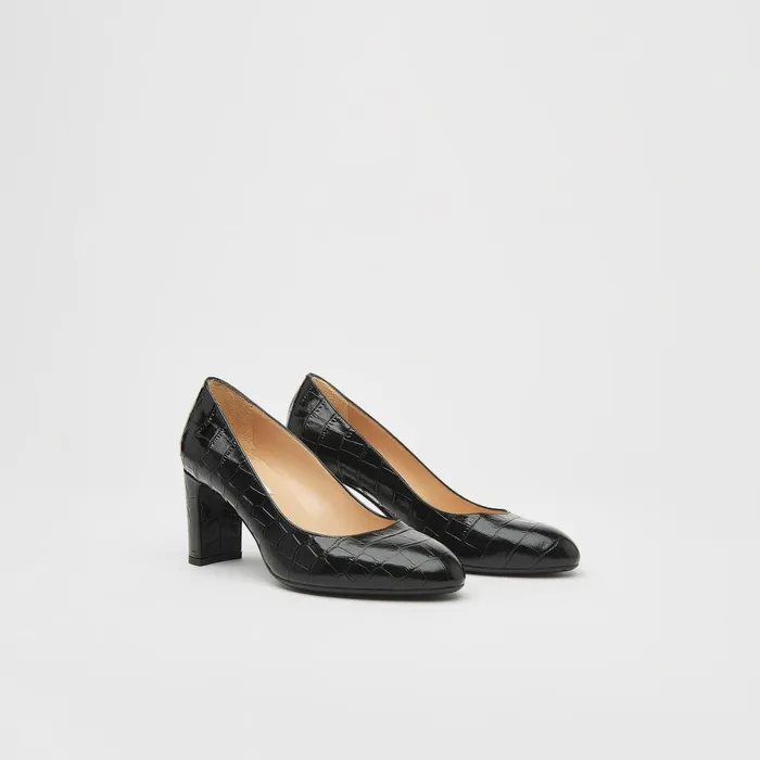 LKBennett Court Shoes Winola Black Croc Effect Courts 8211 Women LKBennett Court Shoes Winola Black Croc Effect Courts 8211 Women