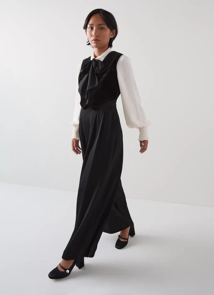 LKBennett Dresses Carine Petite Black Waistcoat Culotte Jumpsuit 8211 Women LKBennett Dresses Carine Petite Black Waistcoat Culotte Jumpsuit 8211 Women