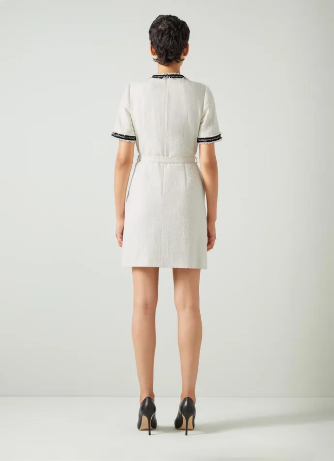 LKBennett Dresses Charlie Ivory Italian Recycled CottonBlend Tweed Dress 8211 Women LKBennett Dresses Charlie Ivory Italian Recycled CottonBlend Tweed Dress 8211 Women