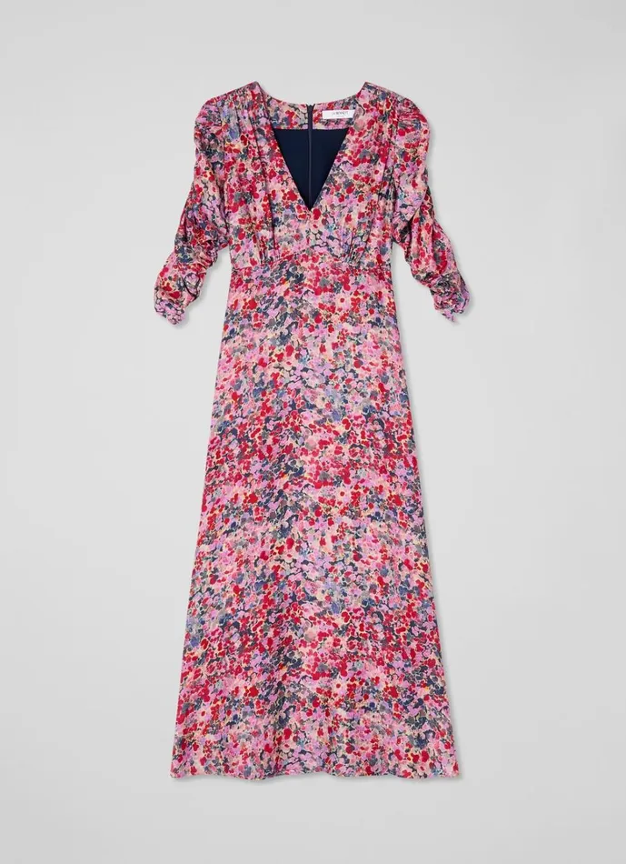 LKBennett Dresses Erin Pink Multi Watercolour Floral Jacquard Dress 8211 Women LKBennett Dresses Erin Pink Multi Watercolour Floral Jacquard Dress 8211 Women