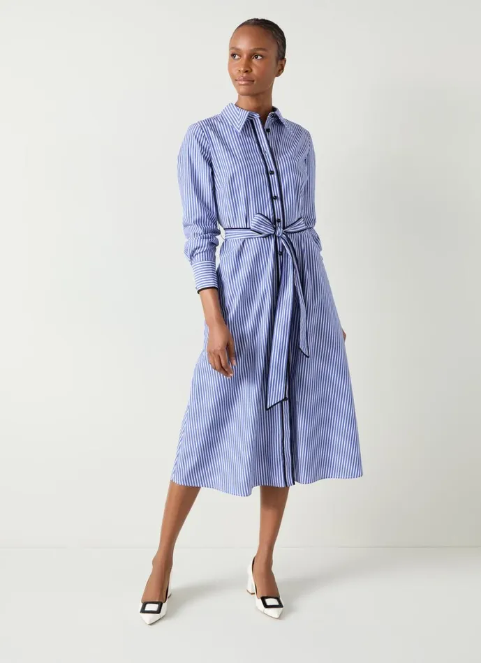 LKBennett Dresses Lucan Blue and White Striped Cotton Shirt Dress 8211 Women LKBennett Dresses Lucan Blue and White Striped Cotton Shirt Dress 8211 Women